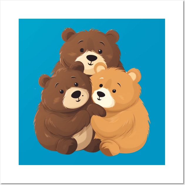 three tender bears Wall Art by javierparra